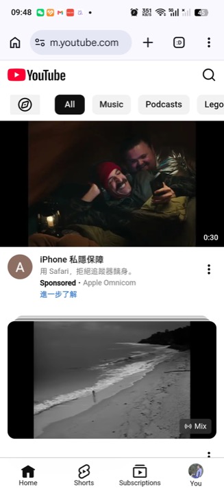 Watching a video